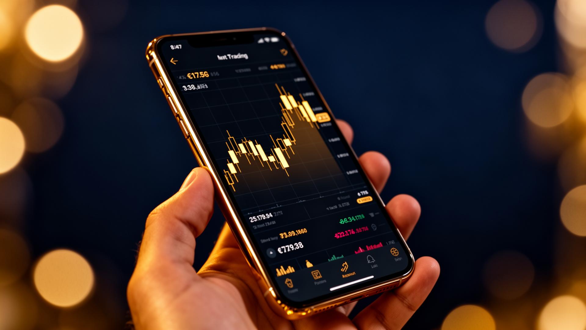 Branded chart on a phone